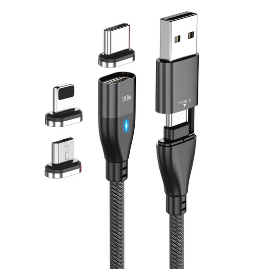 PD100W fast charging magnetic data cable, supports laptop magnetic charging