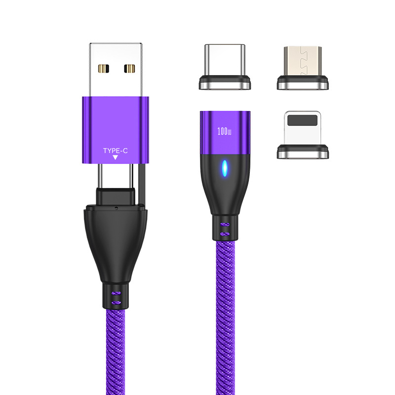 PD100W fast charging magnetic data cable, supports laptop magnetic charging