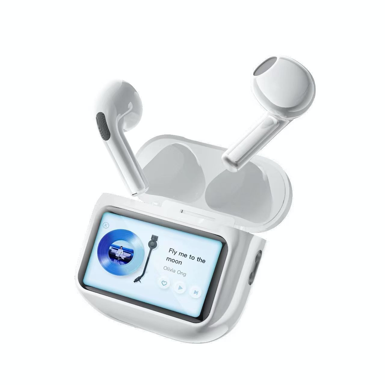 Full-color touch-screen Bluetooth headset, high-quality noise reduction, comfortable wearing, long-lasting sports music headset