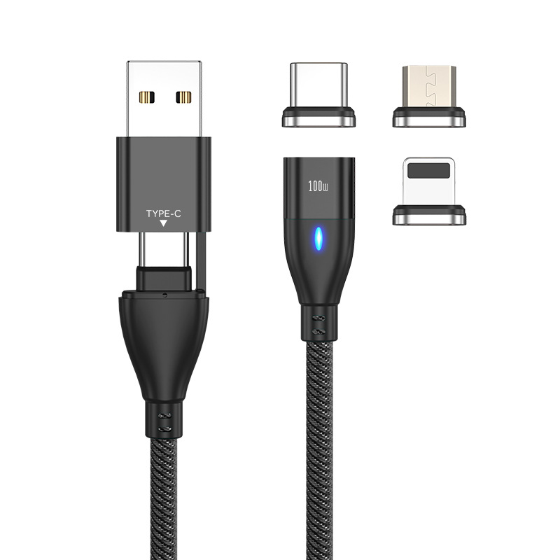 PD100W fast charging magnetic data cable, supports laptop magnetic charging
