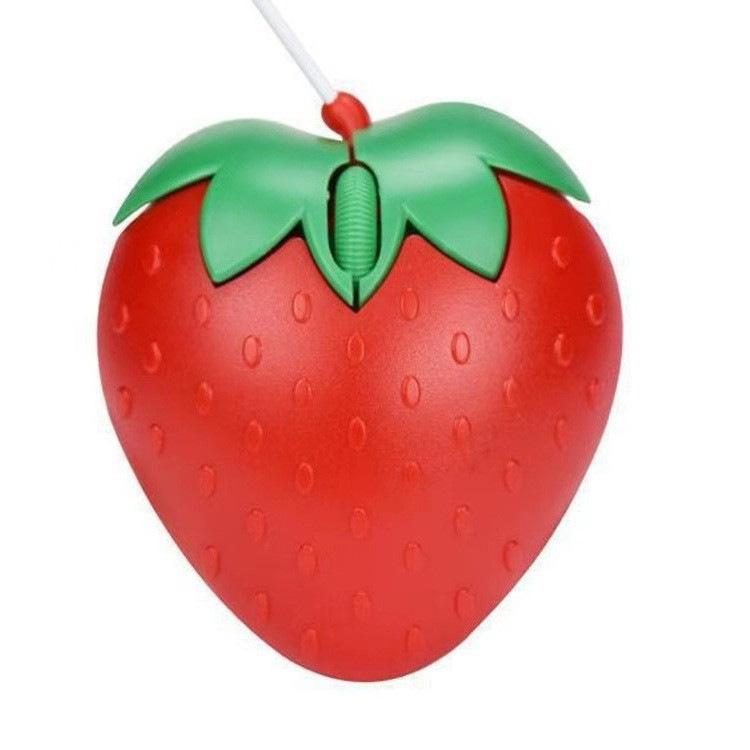 Wired cute mouse, gift mouse, fruit mouse, strawberry mouse