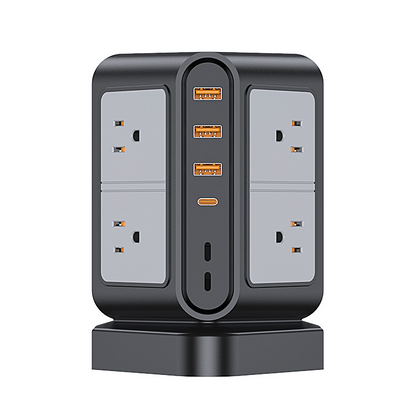 Home office American standard extended 8AC power strip, 4usb multi-slot vertical socket with switch