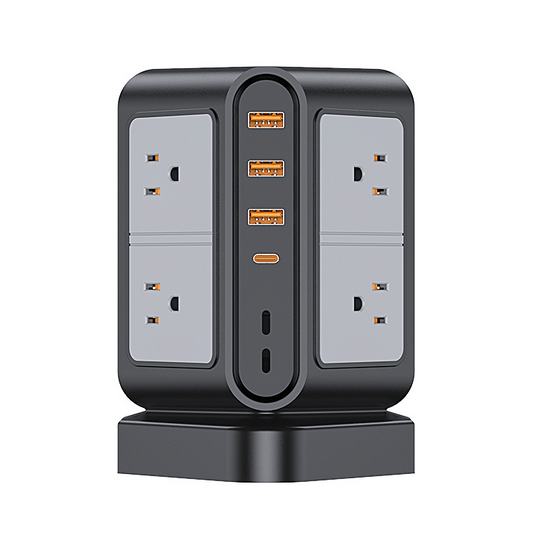 Home office American standard extended 8AC power strip, 4usb multi-slot vertical socket with switch