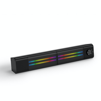 New Soundbar Network Metal Bluetooth Speaker, Spectrum Lighting Small Home Long TV Speaker