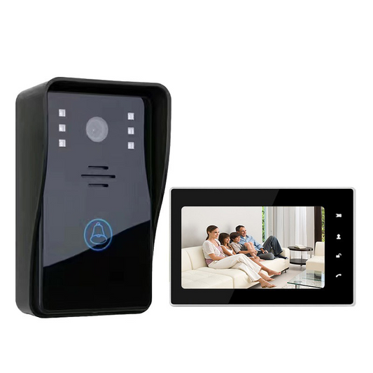 Wireless doorbell building video intercom home villa doorbell, wiring-free monitorable electronic doorbell set