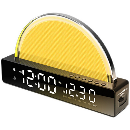 Simulate sunrise natural wake-up light, sunset sleep light, bedside timer wake-up alarm clock