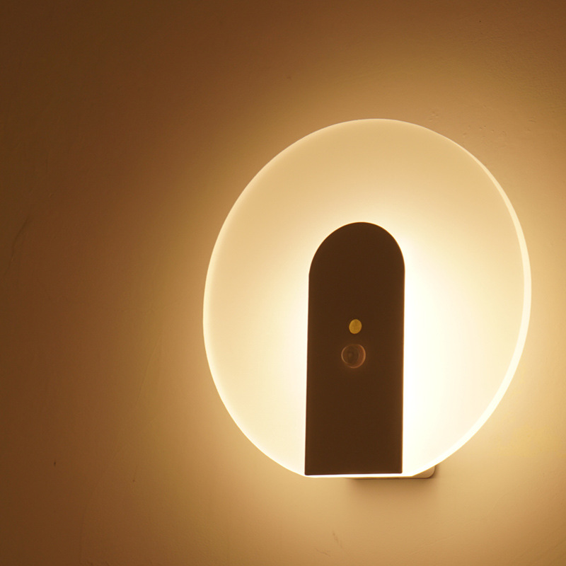 Intelligent human body induction lamp, LED rechargeable voice-controlled wiring-free magnetic wall lamp