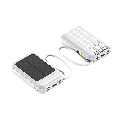 The first batch of self-contained four-wire 20000 mAh solar charger, large-capacity shared mini portable mobile power bank