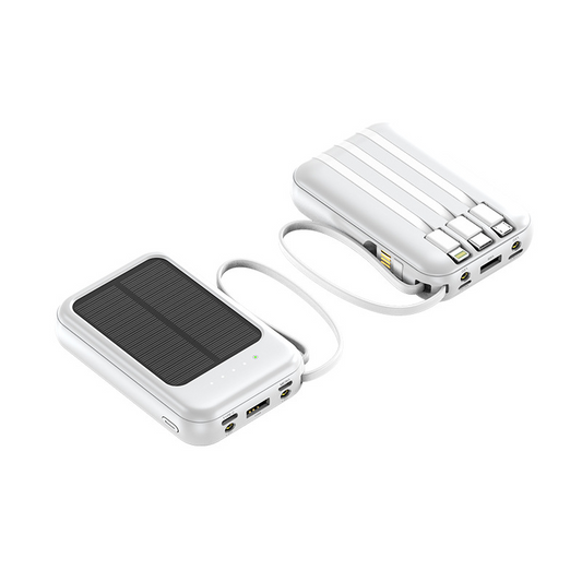 The first batch of self-contained four-wire 20000 mAh solar charger, large-capacity shared mini portable mobile power bank