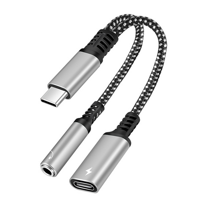 Type-c mobile phone headset adapter cable audio charging two-in-one one-to-two DAC digital decoding converter TPC